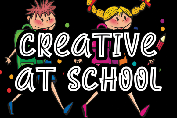 Creative at School: A Fresh Display Font for Playful Design