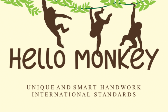 Hello Monkey Display Font for Playful Craft Projects