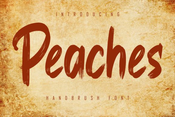 Peaches: A Rough-Textured Display Font for Handmade Labels and Creative Packaging