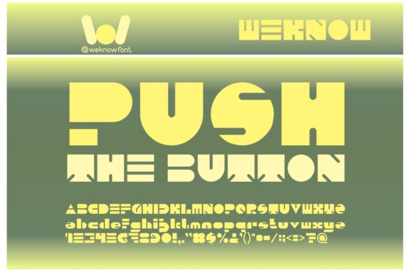 Push the Button Font for Bold Digital Headlines