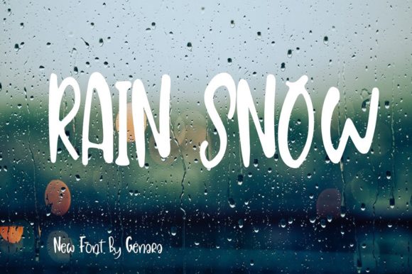 Rain Snow Display Font for Friendly, Natural Web Typography