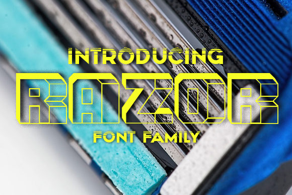 Razor: A Bold 3D Display Font for High-Impact Marketing Designs