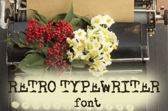 Retro Typewriter Display Font for Editorial Charm