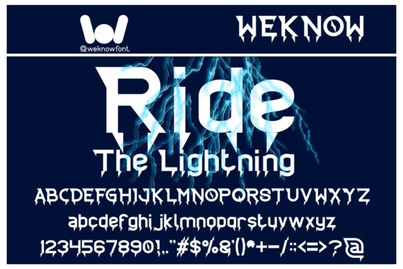 Ride the Lightning Font: Bold Display Type for Standout Branding