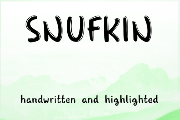 Snufkin Display Font for Handmade & Printable Creators