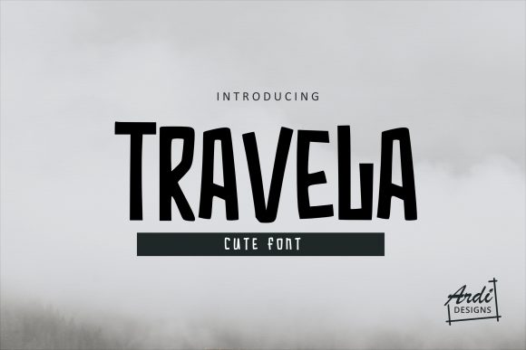 Travela: A Playful Display Font for Creative Projects